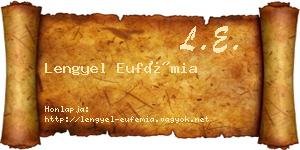 Lengyel Eufémia névjegykártya